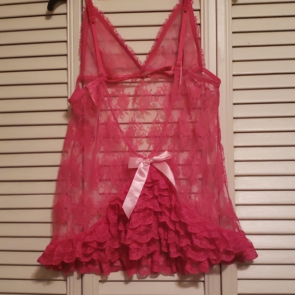 ❤️Nwt Victoria's secret large pink lingerie c thru - Picture 6 of 7